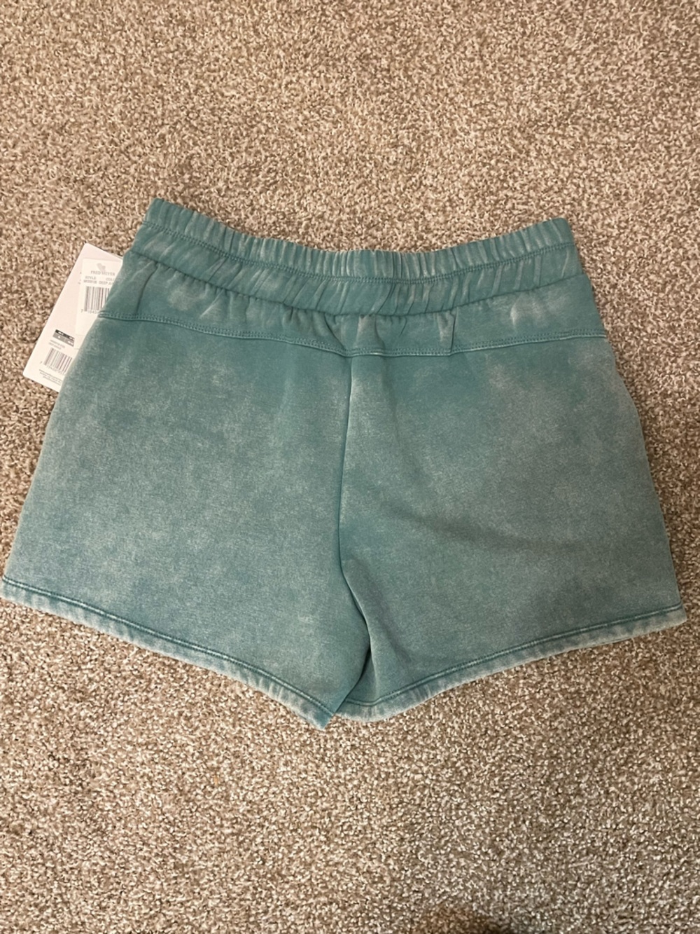 Marika Teal Fleece-Lined Active Shorts - Picture 2 of 4